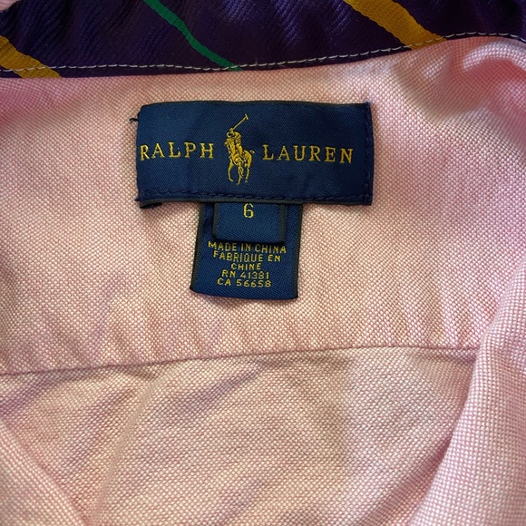 Ralph Lauren Pink Girls Polo Shirt Size 6 - Picture 3 of 10